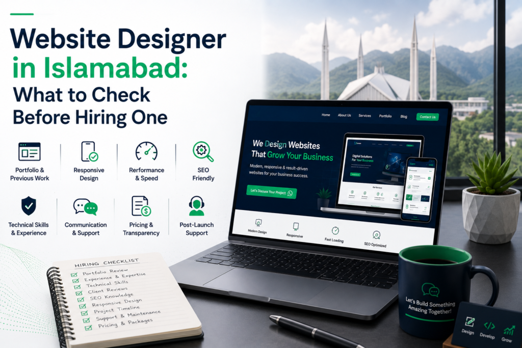Website Designer in Islamabad: What to Check Before Hiring One